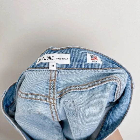 Re/done Womens 24 Original Cut Off Jeans Short In Dirty Destroy - Picture 6 of 11